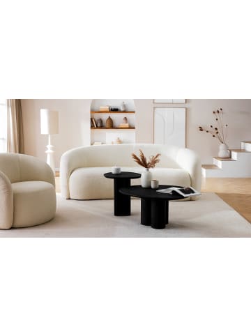 home24 Massiver Beistelltisch BESARE in Schwarz