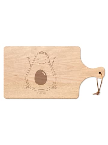 Mr. & Mrs. Panda Schneidebrett Avocado Glücklich ohne Spruch in Transparent