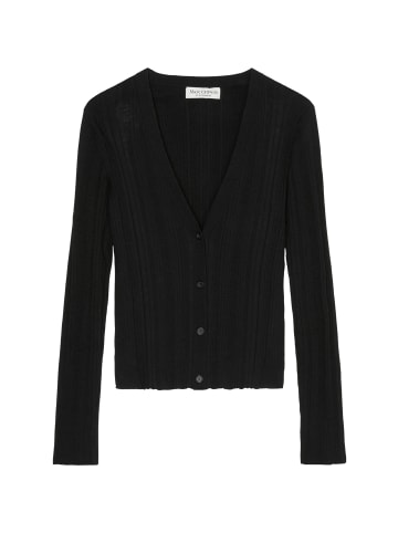 Marc O'Polo Rippstrick-Cardigan slim in Schwarz