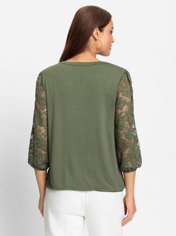 WITT WEIDEN Spitzen-Shirt in khaki