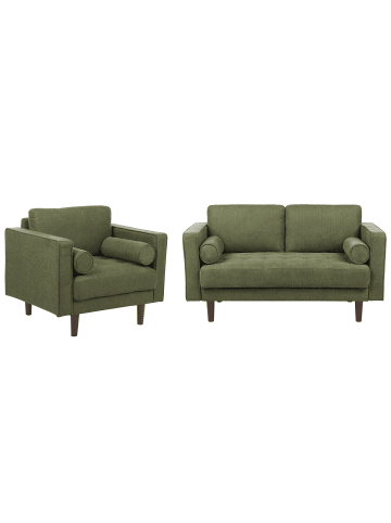 Beliani 2-tlg Sitzgruppe NURMO in Grün/Braun