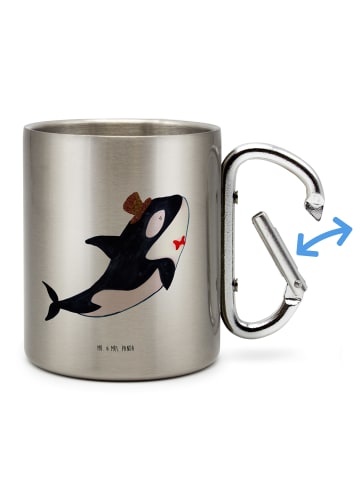 Mr. & Mrs. Panda Tasse Orca Zylinder ohne Spruch in Silber