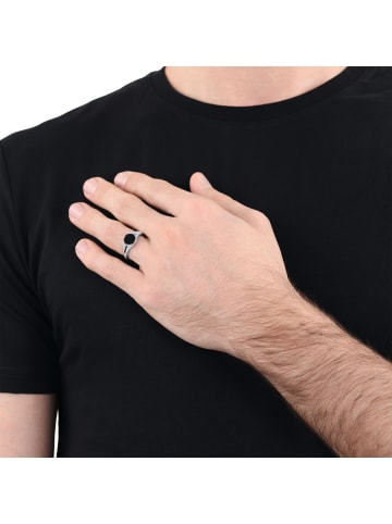 Amor Siegelring Edelstahl, IP gold in silber