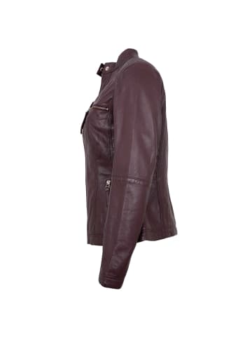 JILANI Lederjacke Lammnappa in Bordeaux
