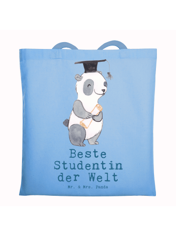 Mr. & Mrs. Panda Tragetasche Pinguin Beste Studentin der Welt mi... in Sky Blue