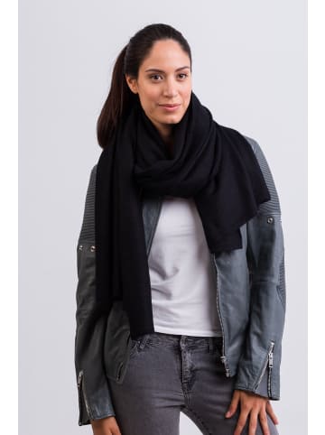 CASH-MERE.CH Bio Schal gross in Schwarz