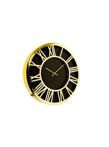 Almina Moderne Wanduhr mit Römischen Ziffern in Gold