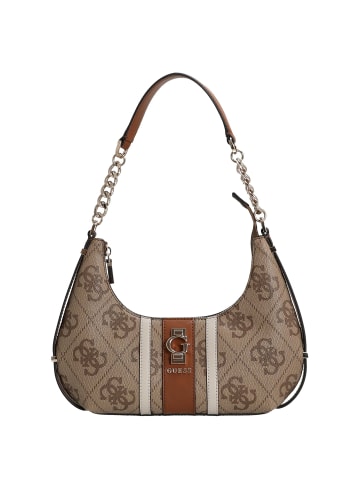Guess Erenia Top Zip - Schultertasche (coal logo) in latte logo