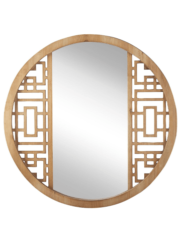 Beliani Wandspiegel FIRMINY in Braun - (W) 60 x (H) 60 x (L) 2 cm