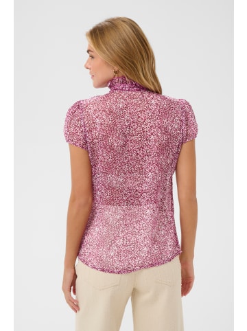 SAINT TROPEZ Langarm - Hemd LiljaSZ Gerade Passform in Raspberry Rose Camouflage