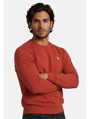 U.S. Polo Assn. Pullover USJaxxon – Herren Sweatshirt mit Rundhalsausschnitt in Rust-Beige