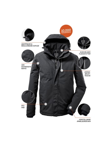 Killtec Outdoorjacke KOW 161 in Nachtschwarz