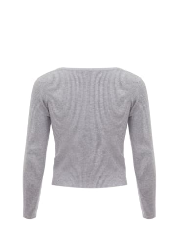 leo basics Damen Strickpullover in Grau