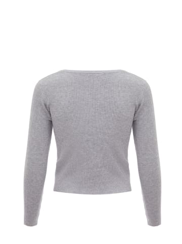 leo basics Strickpullover in Grau