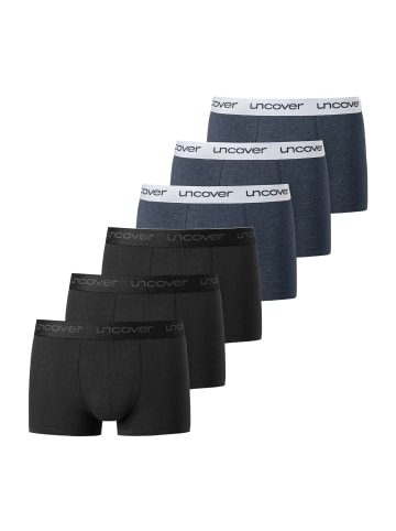 UNCOVER BY SCHIESSER Retro Short / Pant Basic in Schwarz / Blau