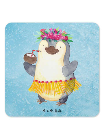 Mr. & Mrs. Panda Untersetzer für Gläser Pinguin Kokosnuss ohne S... in Eisblau