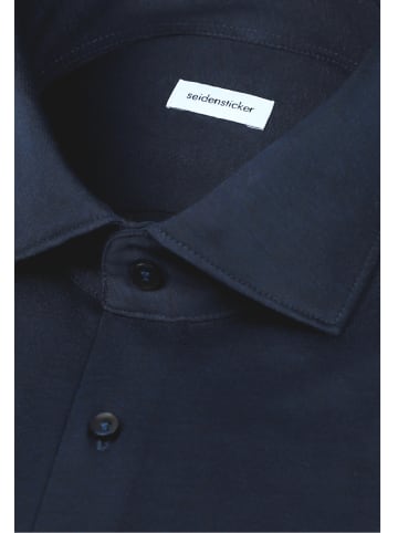 Seidensticker Jerseyhemd Slim in Dunkelblau