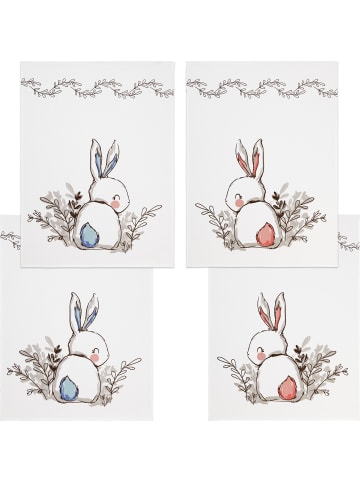 Erwin Müller Baumwolle Geschirrtuch Hasen 4er-Pack in Hasen