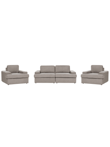 Beliani 3-tlg Sitzgruppe ALLA in Braun