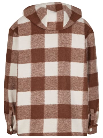 Urban Classics Urban Classics Big Check Jacket With Hood in whitesand/lightrust