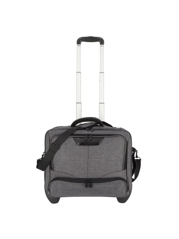 Dermata 2 Rollen Businesstrolley 44 cm Laptopfach in grau