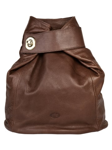 piké Cityrucksack echt Leder in braun