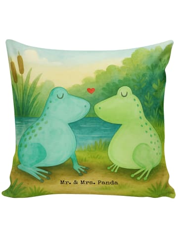 Mr. & Mrs. Panda Wohnzimmerkissen Frosch Liebe Design ohne Spruch in Weiß