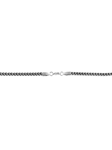 Adeliás Unisex Halskette – Panzerkette aus Edelstahl 43 cm in silber