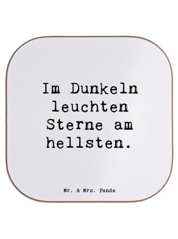 Mr. & Mrs. Panda Coaster Spruch Angst vor Dunkelheit überwinden ... in Weiß