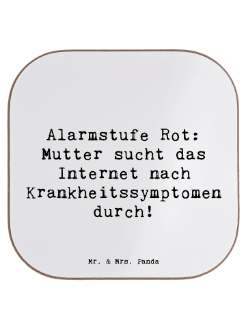 Mr. & Mrs. Panda Untersetzer Alarmstufe Rot: Mutter sucht das In... in Weiß