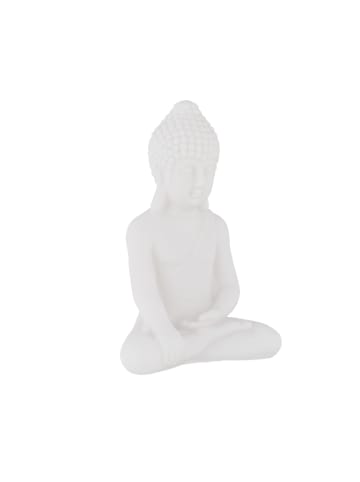 relaxdays 2 x Buddha-Figur in Weiß - (H)17 cm