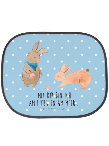 Mr. & Mrs. Panda seitenfenster sonnenschutz Hasen Muschel mit Sp... in Blau Pastell