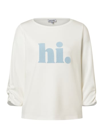 More & More supersoftes 3/4 Arm Sweatshirt, Perlenschrift in offwhite