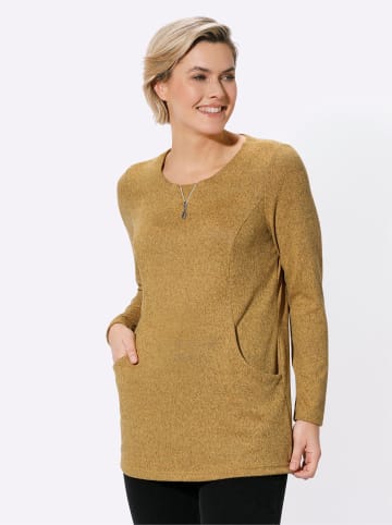 WITT WEIDEN Winter-Shirt in ocker-schwarz-meliert