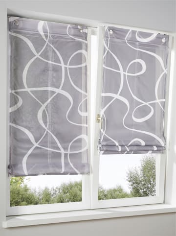 Heine Raffrollo in grau-weiß