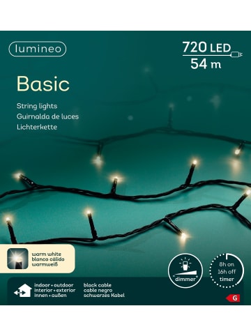 LUMINEO Lichterkette Basic 720 LED 54 m in warm weiß