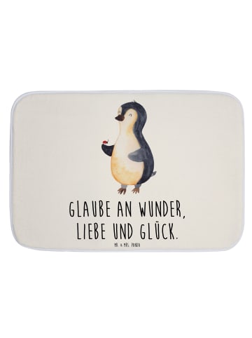 Mr. & Mrs. Panda Badteppich Pinguin Marienkäfer mit Spruch in Weiß
