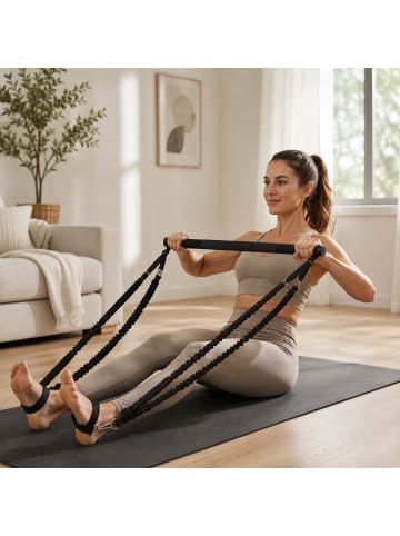 relaxdays Pilates Bar Kit in Schwarz