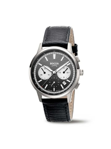 Boccia Titan Lederarmband Herrenuhr 40mm