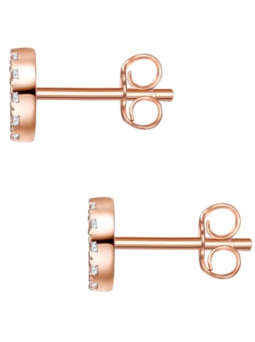 Glanzstücke München Ohrstecker Kreis Sterling Silber Zirkonia in roségold