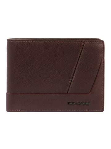 Piquadro Carl Geldbörse RFID Schutz Leder 12.5 cm in dark brown