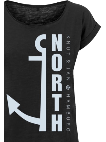 F4NT4STIC Long Cut T-Shirt PLUS SIZE  North Anker in schwarz