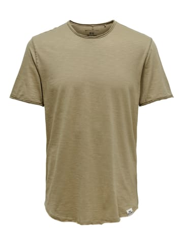 Only&Sons T-Shirt ONSBENNE LONGY in Beige