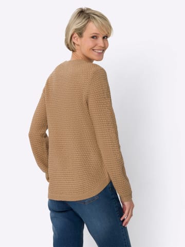 Sieh an! Langarm-Pullover in camel