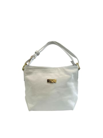 Baldinini Trend Weiß Rindsleder Clutch Tasche