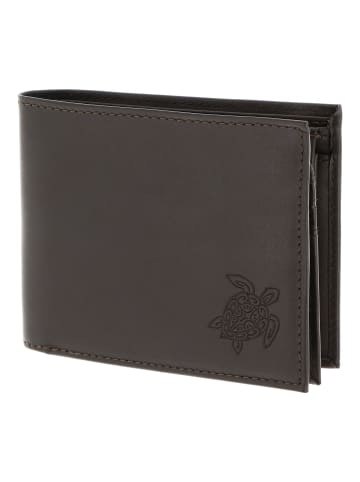 oxmox Leather Geldbörse RFID Schutz Leder 12 cm in braun-turtle 2.0