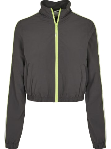 Urban Classics Track Jacket in darkshadow/electriclime