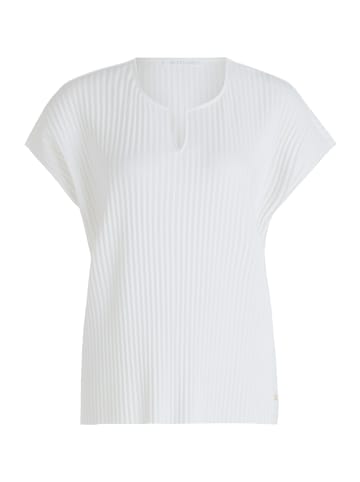 BETTY & CO Kurzarm-Shirt mit Plissee in Rohweiß