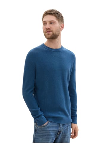 Tom Tailor Pullover STRUCTURED CREWNECK in Blau