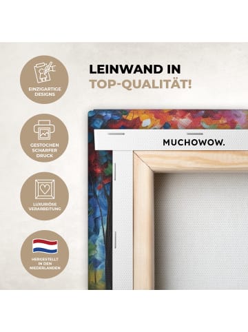 MuchoWow Leinwand bilder Bunter Wald (BxH)